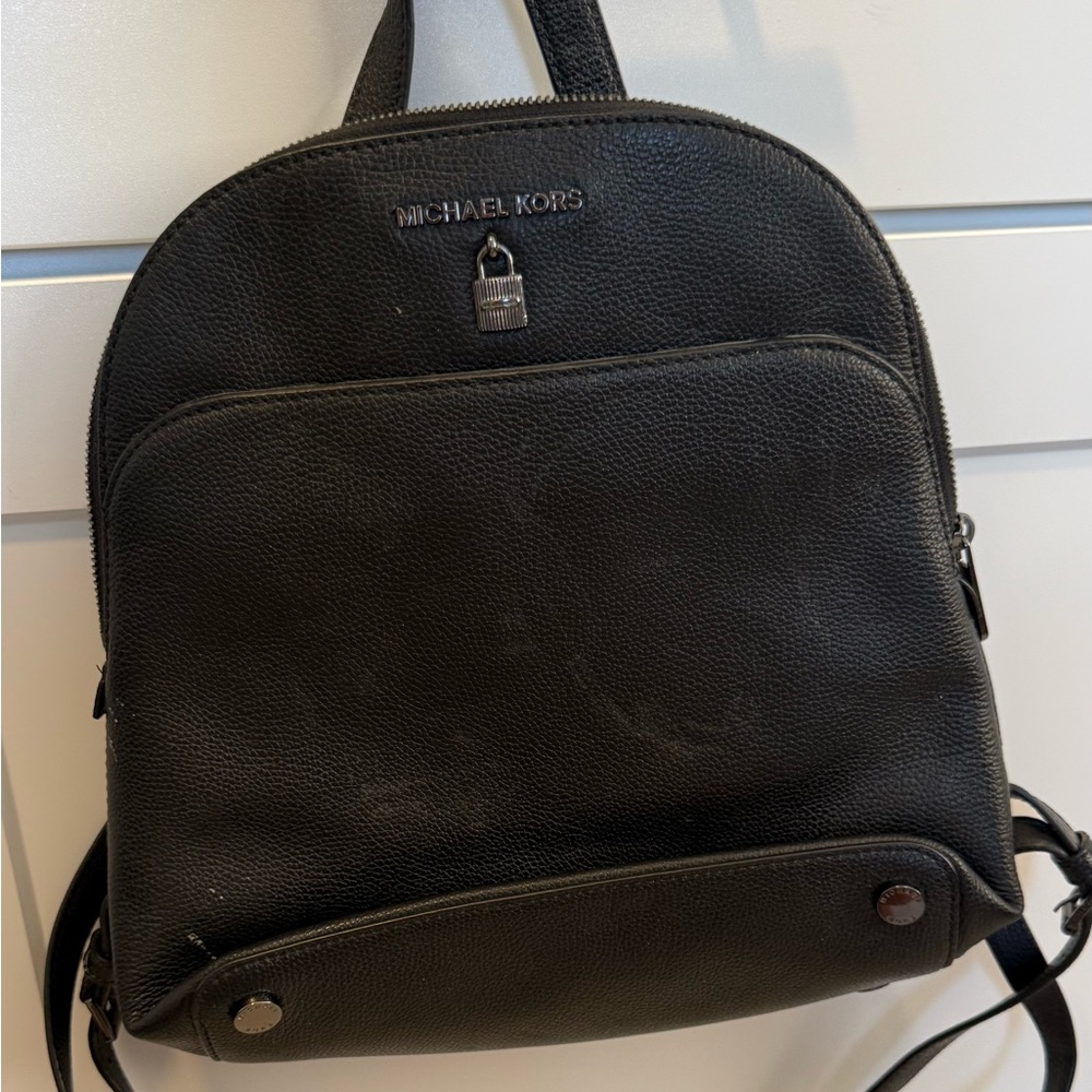 Michael Kors Men's Black Pebbled Backpack